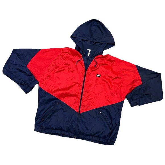Nike Other - Vintage 90s Nike Silver Tag Windrunner Jacket Navy Red Colorblock Mens Rare L